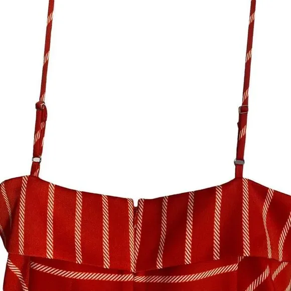 Banana Republic Red Stripe Spaghetti Strap Dress Size 6 - Picture 4 of 6